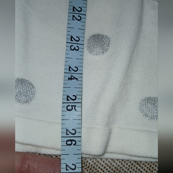 Tommy Hilfiger Cream Polka Dot V-neck Sweater Womens XL - Picture 8 of 8